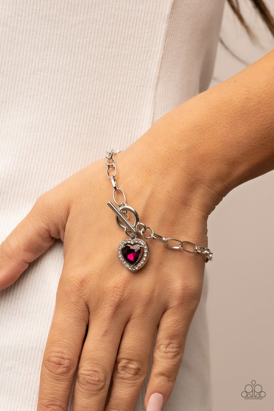 Paparazzi Till DAZZLE Do Us Part - Pink Bracelet - A Finishing Touch Jewelry