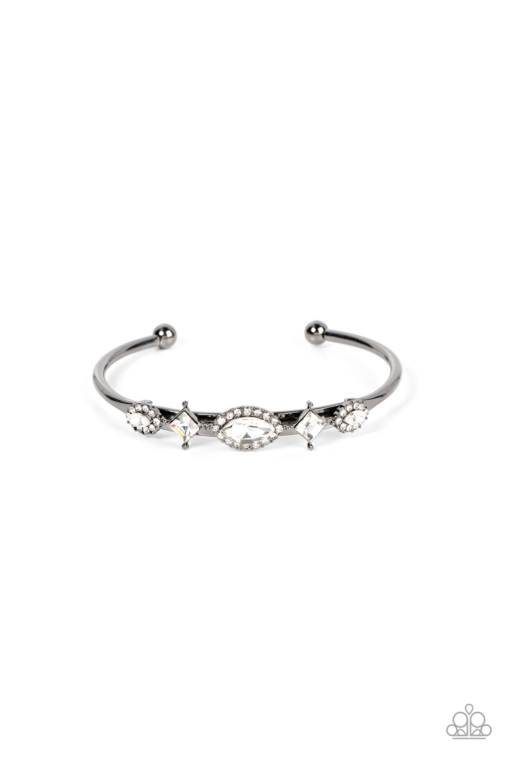 Paparazzi Disarming Dazzle - Black Bracelet - A Finishing Touch Jewelry