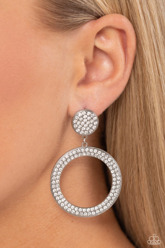 Paparazzi GLOW You Away - White Earrings