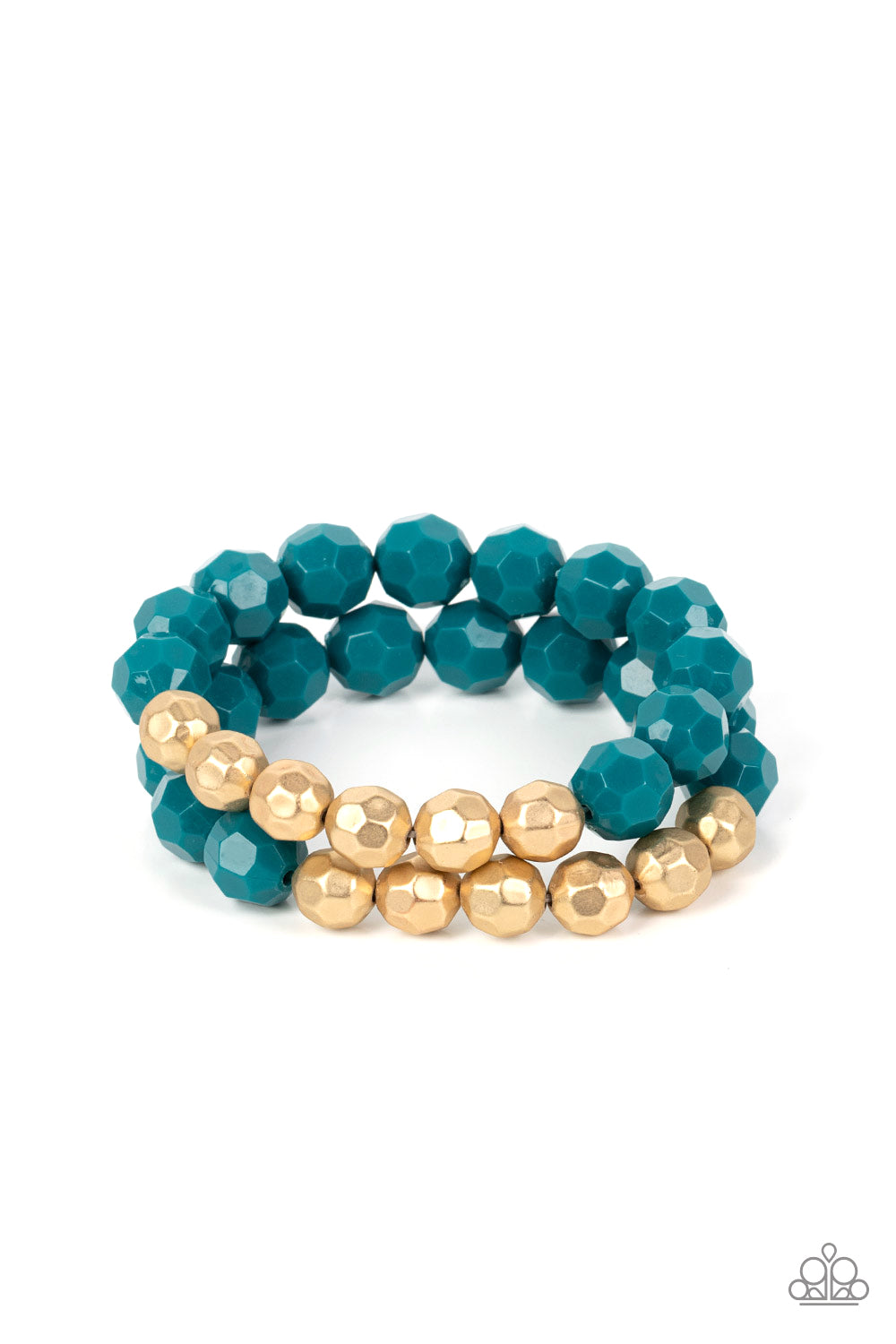 Paparazzi   Grecian Glamour - Blue Bracelet- Paparazzi  Jewelry Images