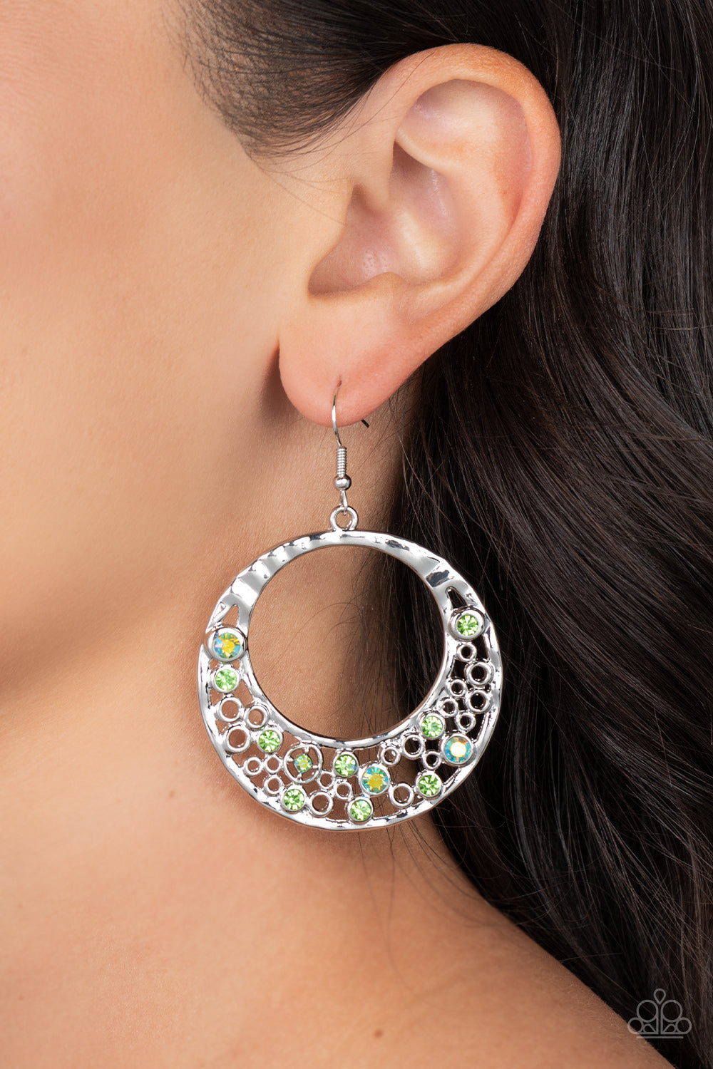 Paparazzi Enchanted Effervescence - Green Earrings