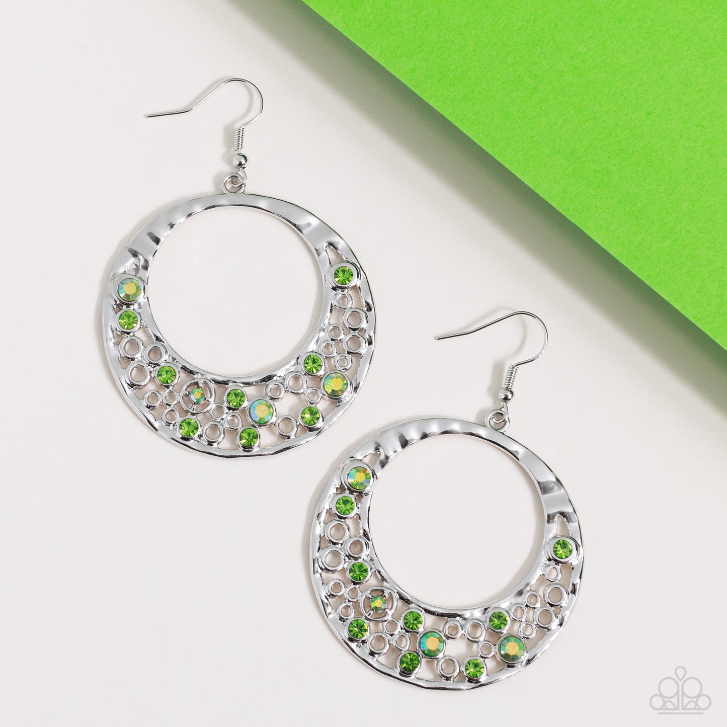 Paparazzi Enchanted Effervescence - Green Earrings