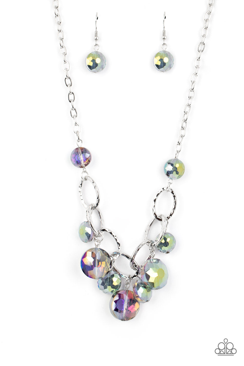 Paparazzi Rhinestone River - Multi Necklace-Paparazzi Jewelry Images