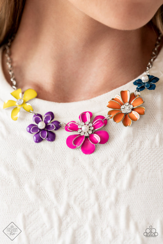 Paparazzi Floral Reverie - Multi Necklace-September 2022 Glimpse of Malibu Fashion Fix-Paparazzi Jewelry Images