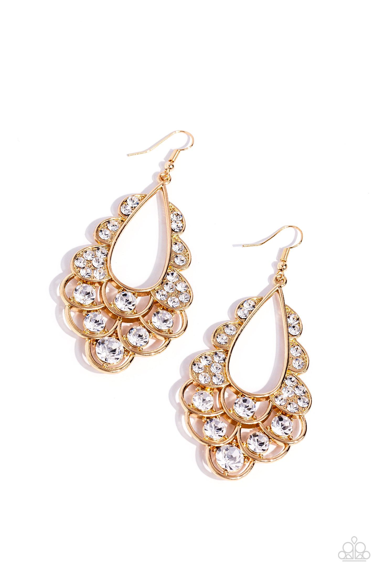 Paparazzi Majestic Masquerade - Gold Earring