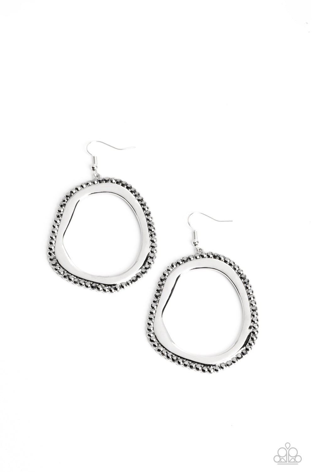 Paparazzi Scintillating Shareholder - Silver Earrings