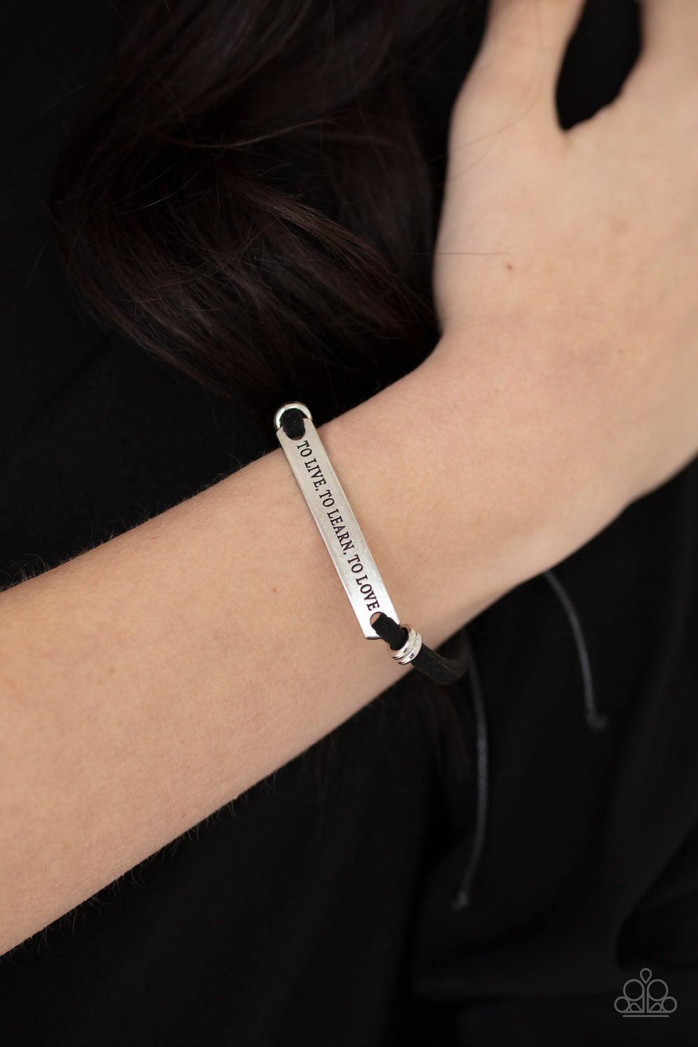 Paparazzi To Live, To Learn, To Love - Black Bracelet - A Finishing Touch Jewelry