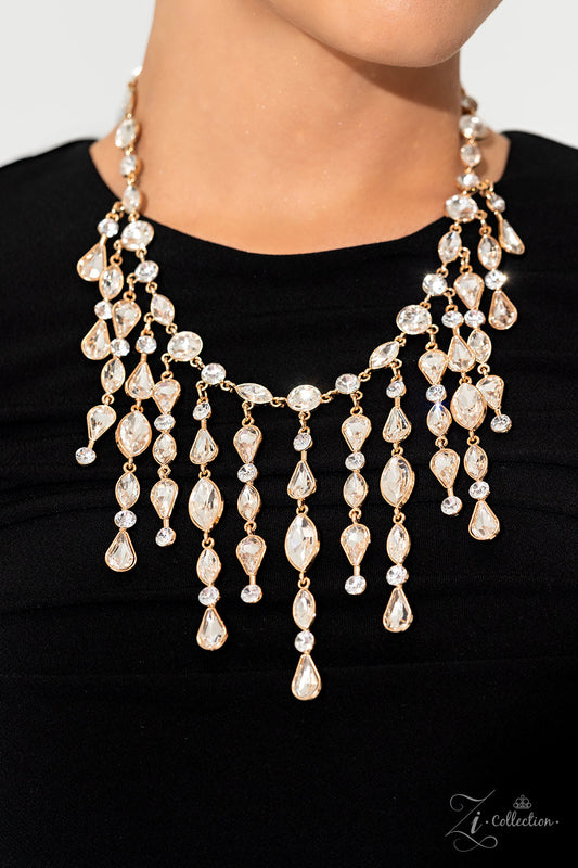 Paparazzi Alluring - 2023 Gold Zi Collection Necklace Set