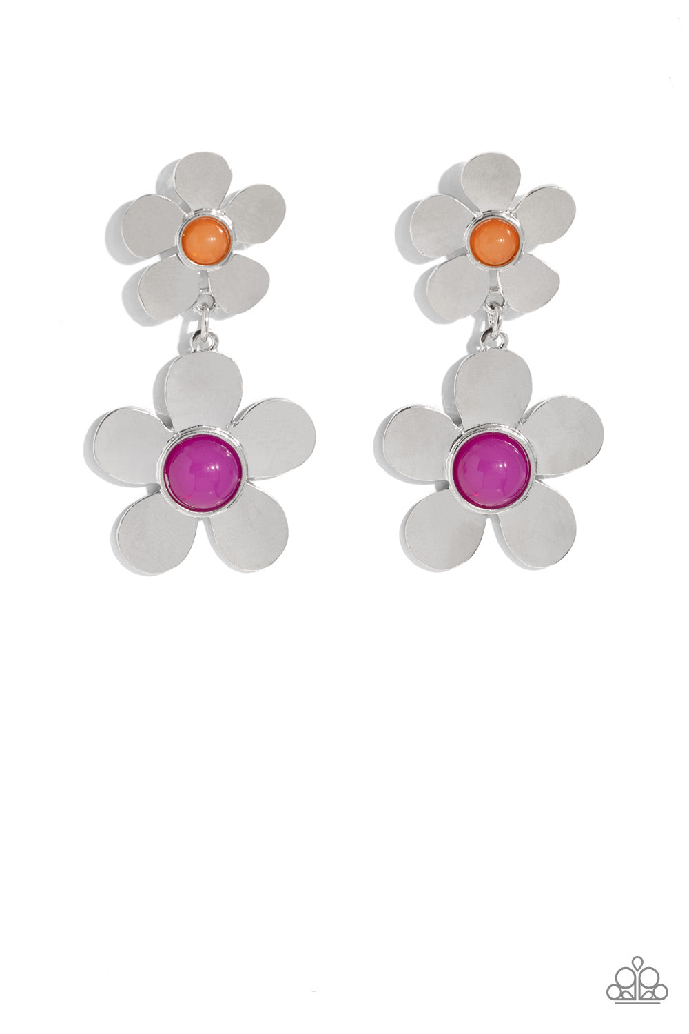 Paparazzi Fashionable Florals - Pink Earrings