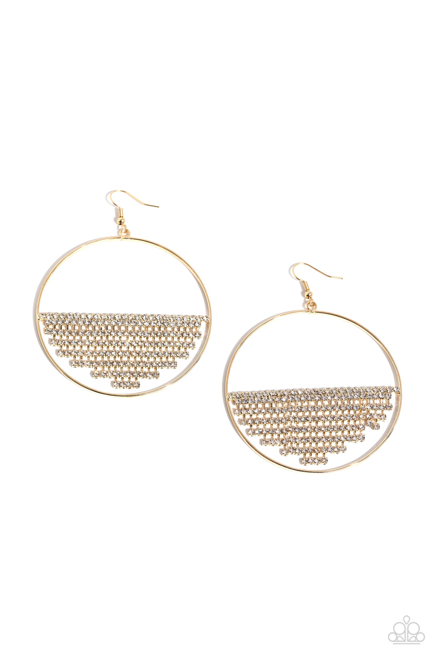 Paparazzi Fierce Fringe - Gold Earrings