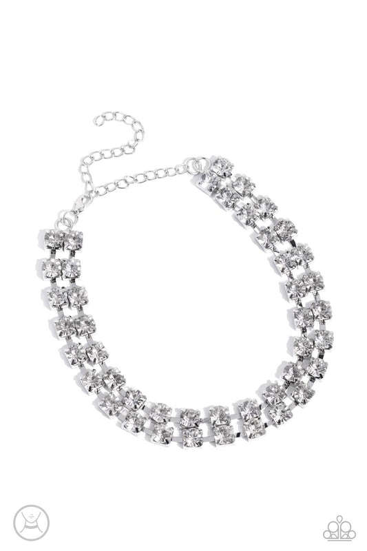 Paparazzi Glistening Gallery - White Necklace