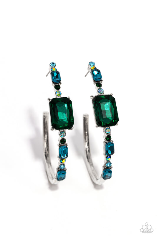 Paparazzi Elite Ensemble - Green Earrings