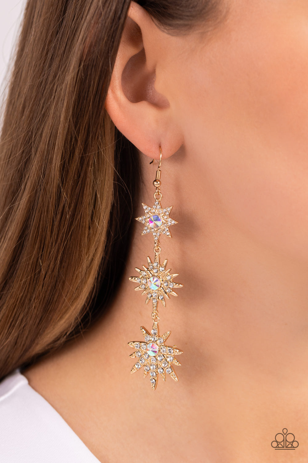 Paparazzi Stellar Series - Gold Earrings