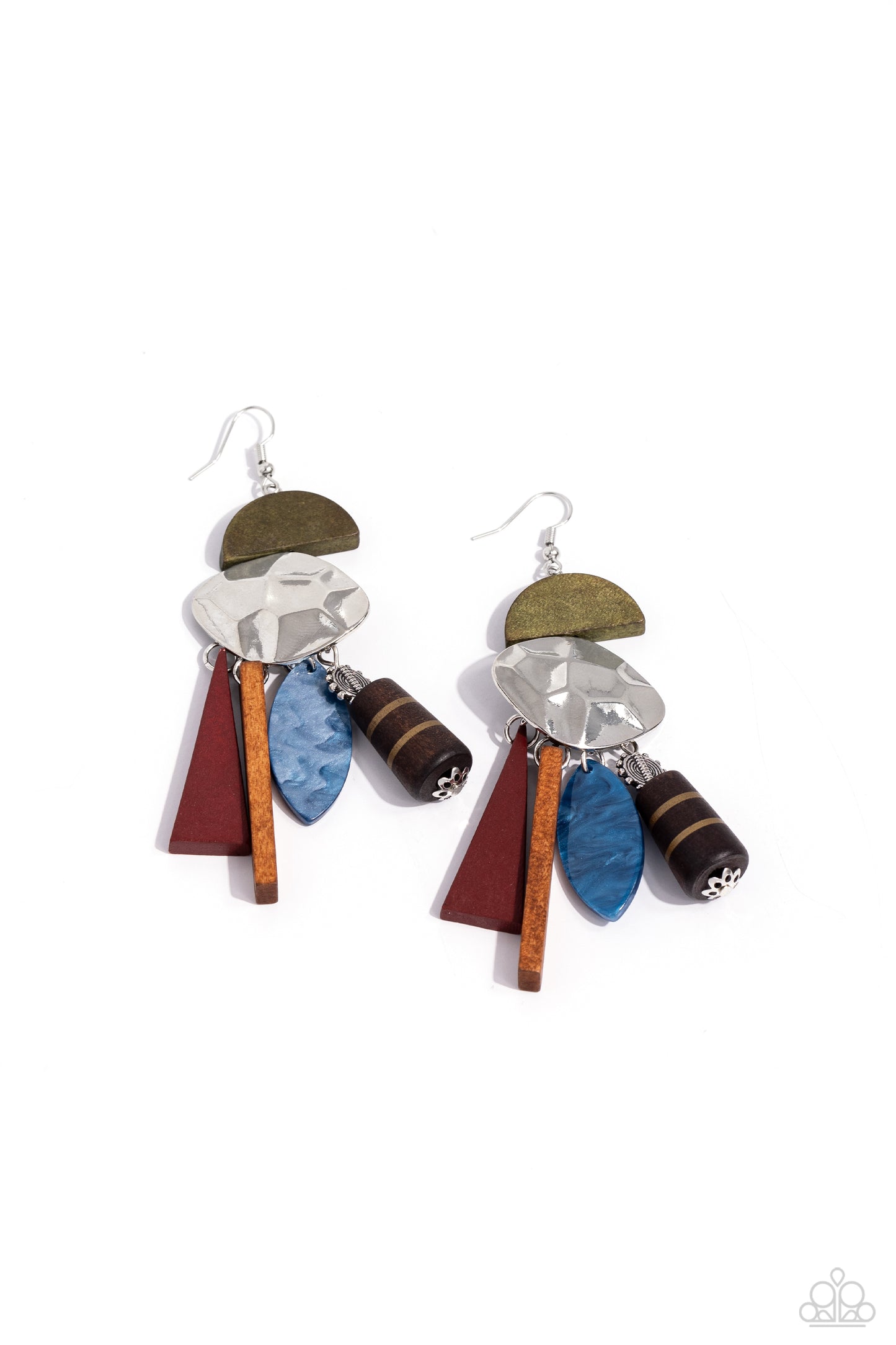 Paparazzi Textured Talisman - Multi Earrings