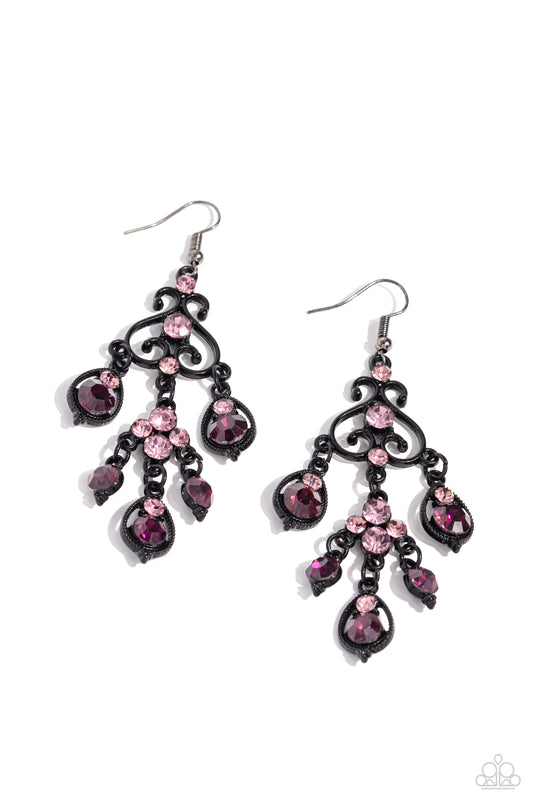 Paparazzi Regal Renovation - Purple Earrings