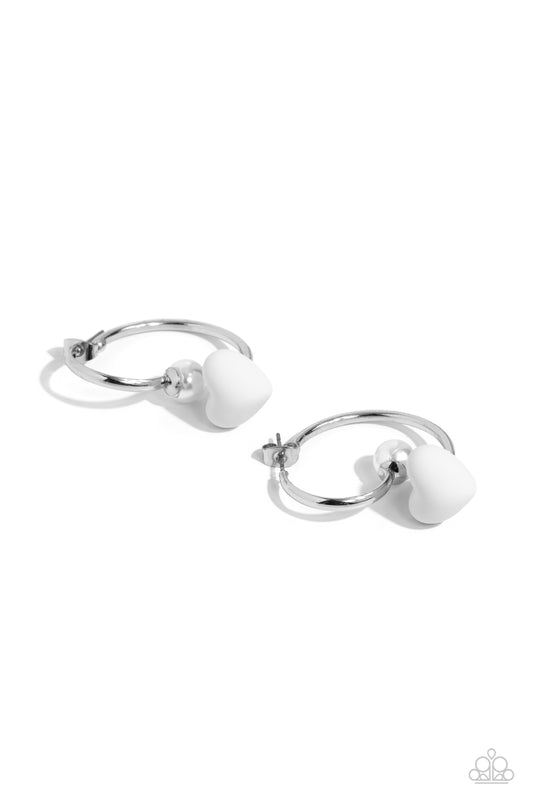 Paparazzi Romantic Representative - White Earring