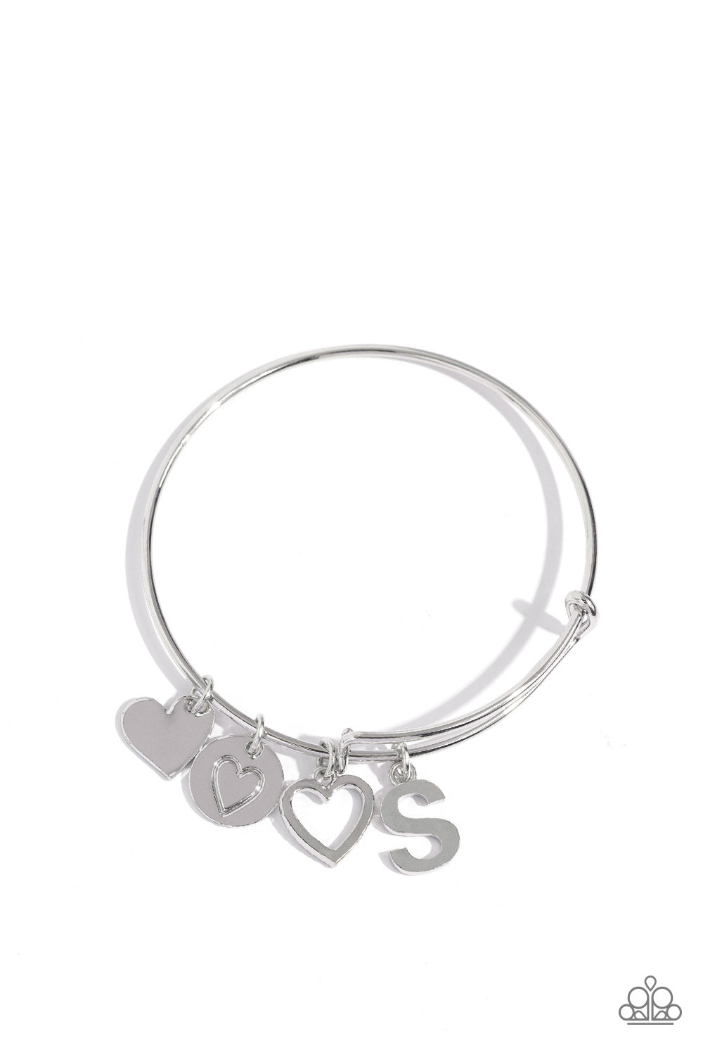 Paparazzi Making It INITIAL - Silver - S Bracelet