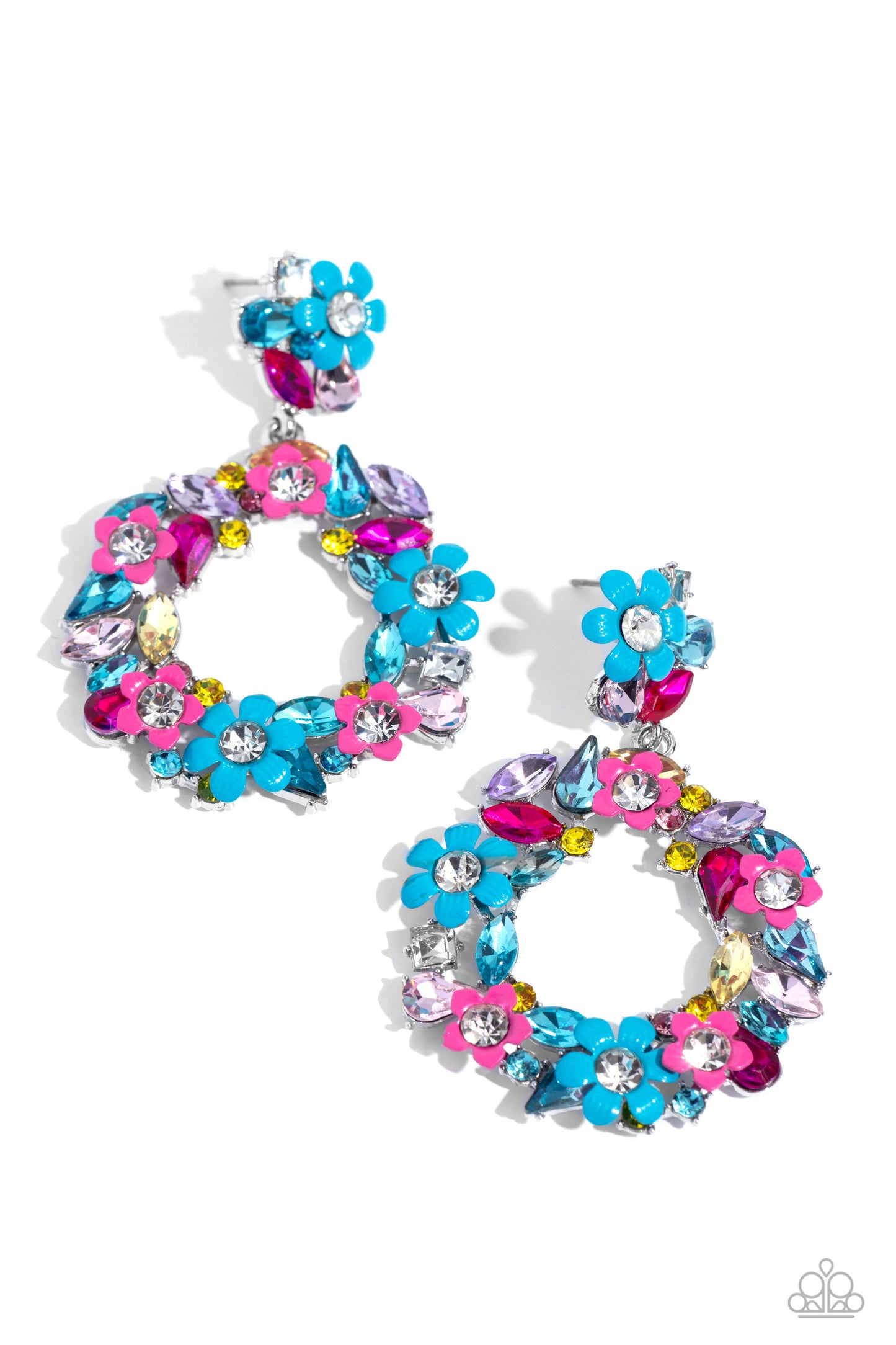 Paparazzi Wreathed in Wildflowers - Blue Earrings