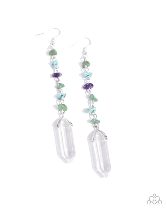 Paparazzi Quartz Qualification - Green Earrings