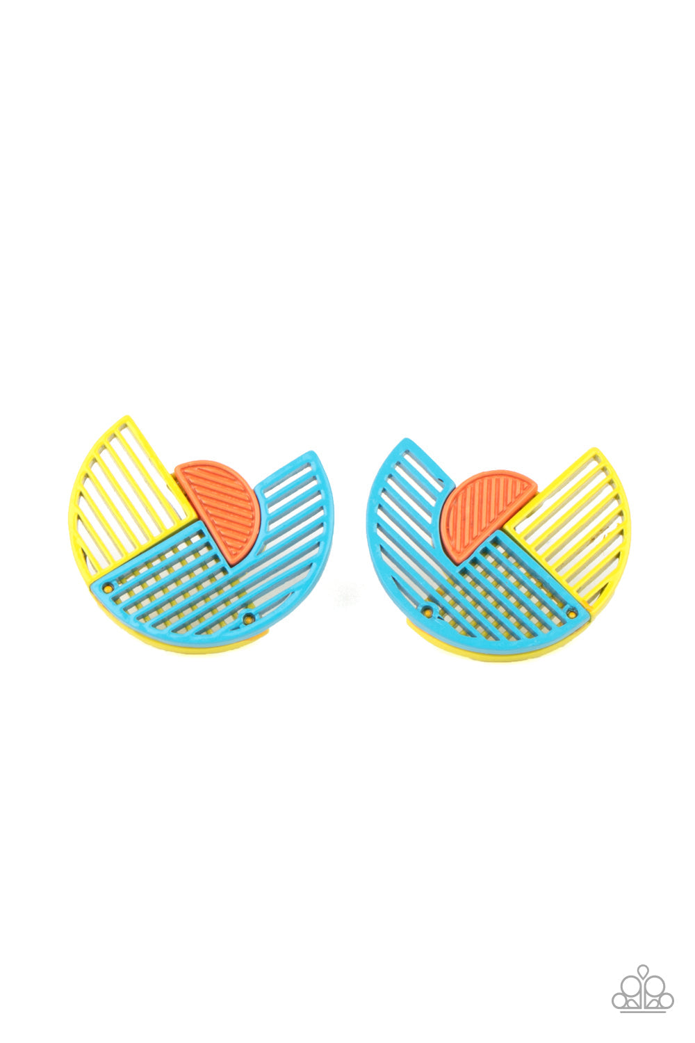 Paparazzi It's Just an Expression - Blue Earrings - A Finishing Touch Jewelry