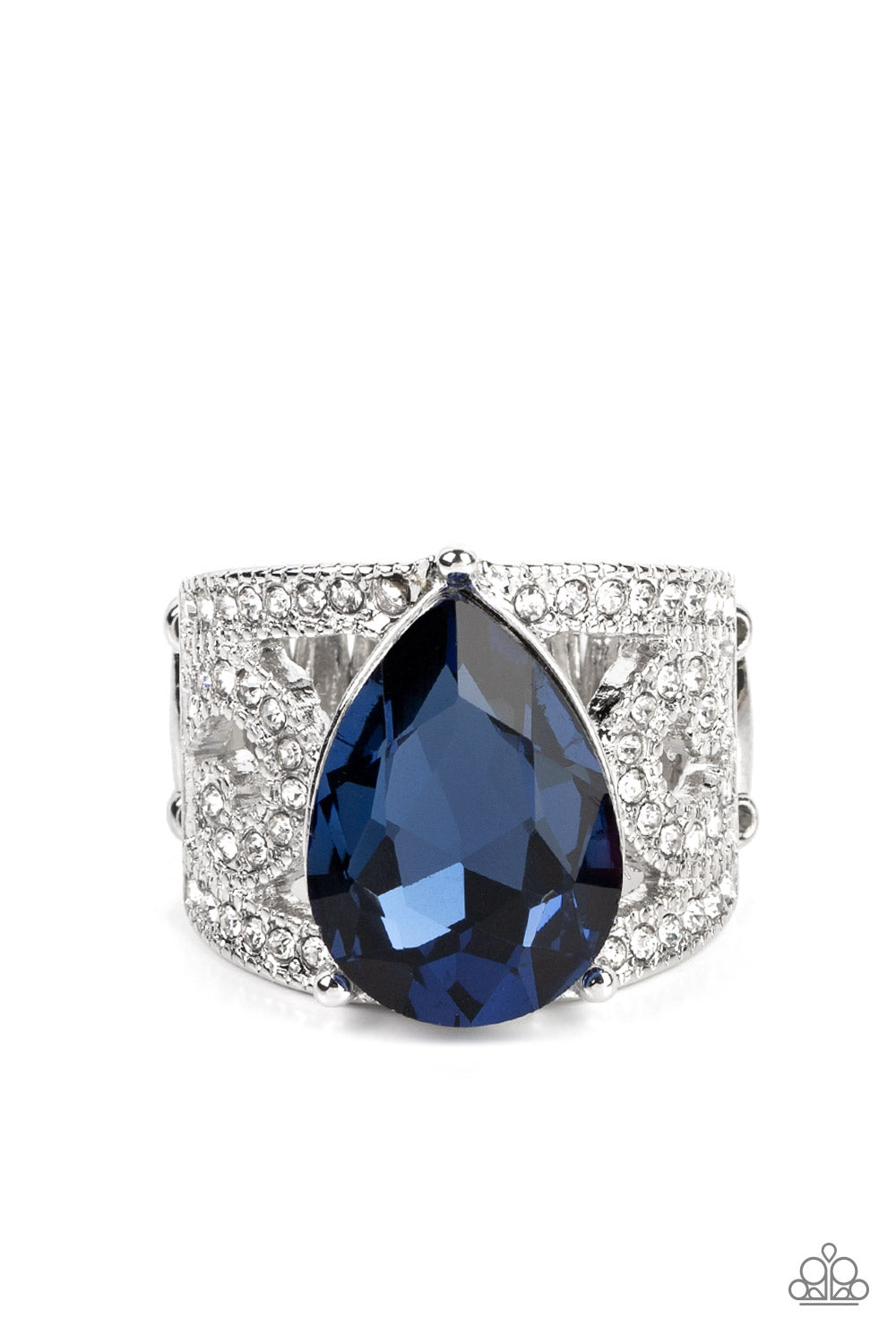 Paparazzi Kinda a Big Deal - Blue Ring - A Finishing Touch Jewelry