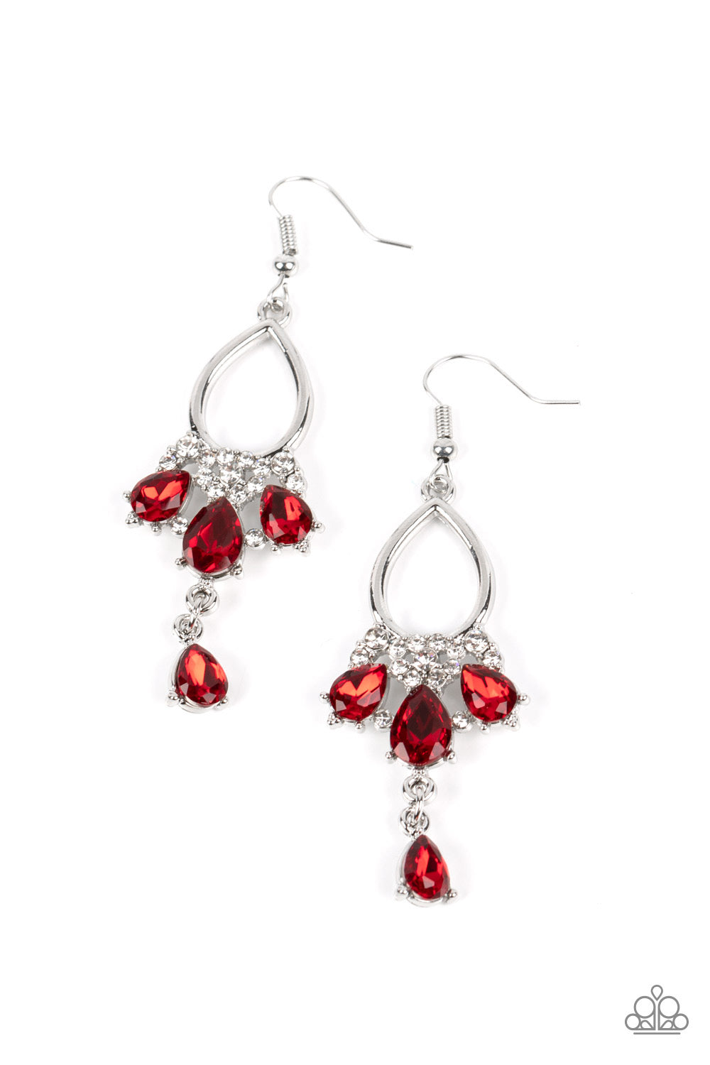 Paparazzi Coming in Clutch - Red Earrings paparazzi jewelry images