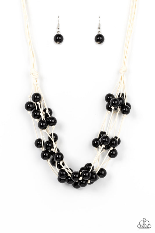 Paparazzi Yacht Catch - Black  Necklace -Paparazzi Jewelry Images