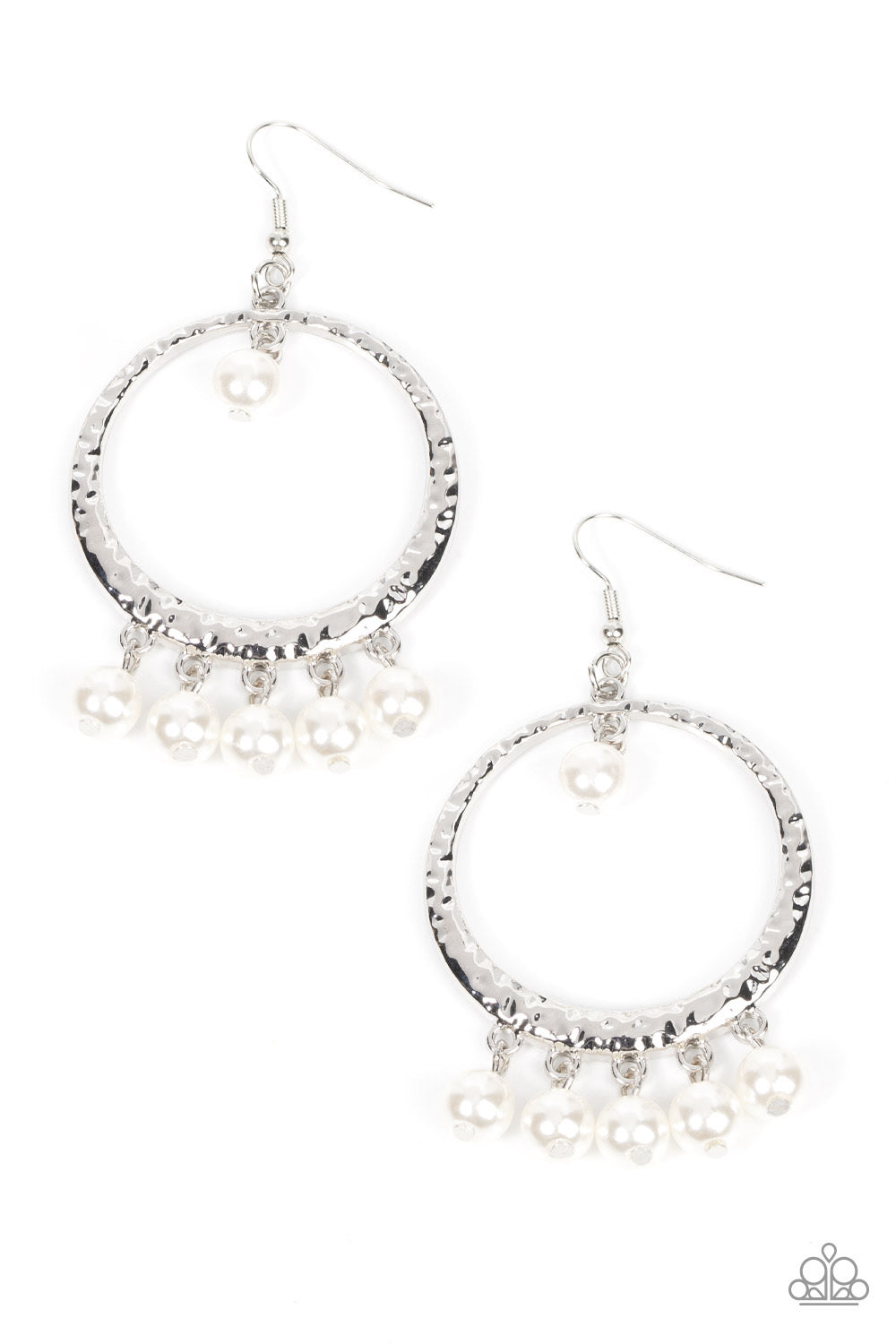 Paparazzi Luscious Luxury - White Earrings -Paparazzi Jewelry Images 