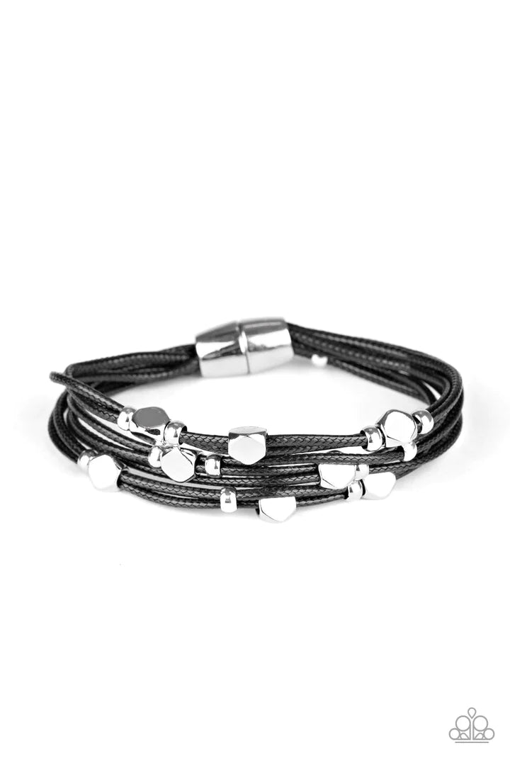 Paparazzi Cut The Cord - Black Bracelet