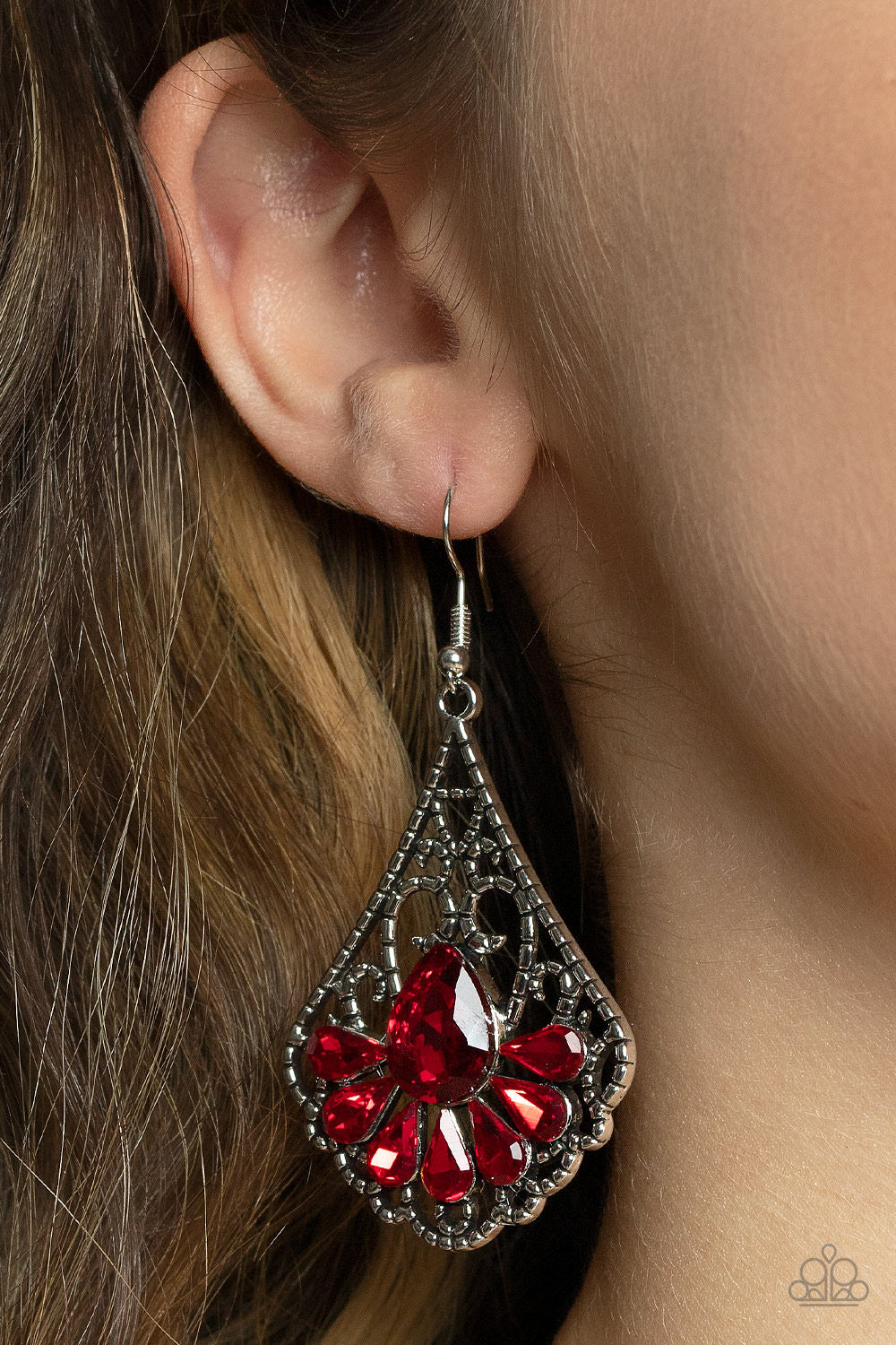 Paparazzi Exemplary Elegance - Red Earrings -Paparazzi Jewelry Images 