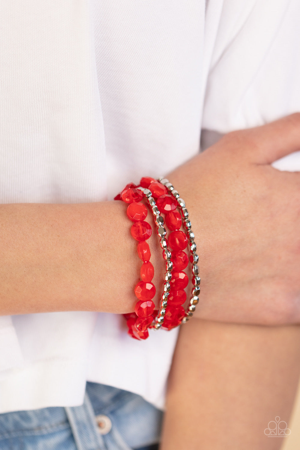 Paparazzi Seaside Siesta - Red Bracelet