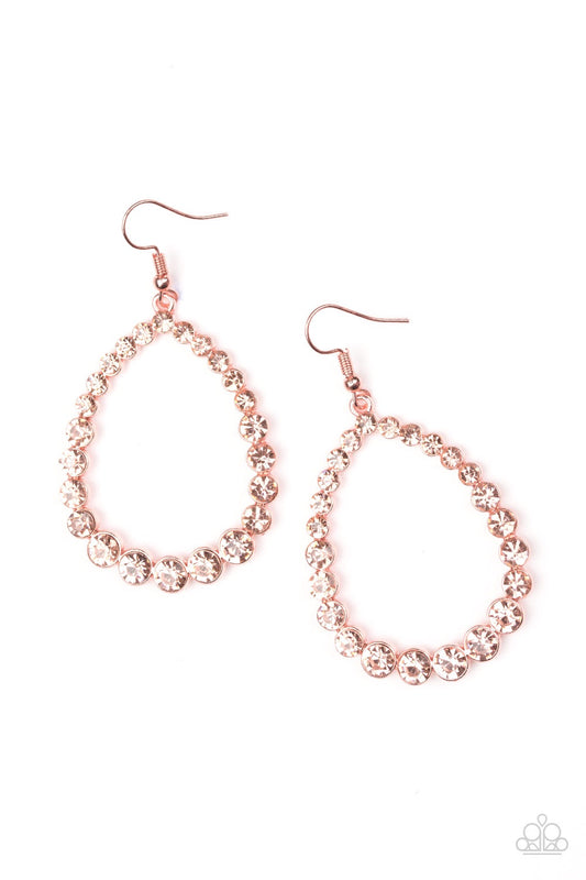 Paparazzi Rise and Sparkle! - Copper Earring - A Finishing Touch Jewelry