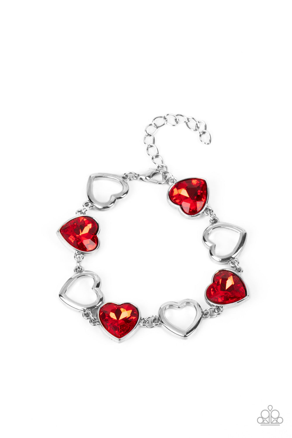 Paparazzi 2pc Set: Contemporary Cupid - Red Necklace & Sentimental Sweethearts - Red Bracelet 