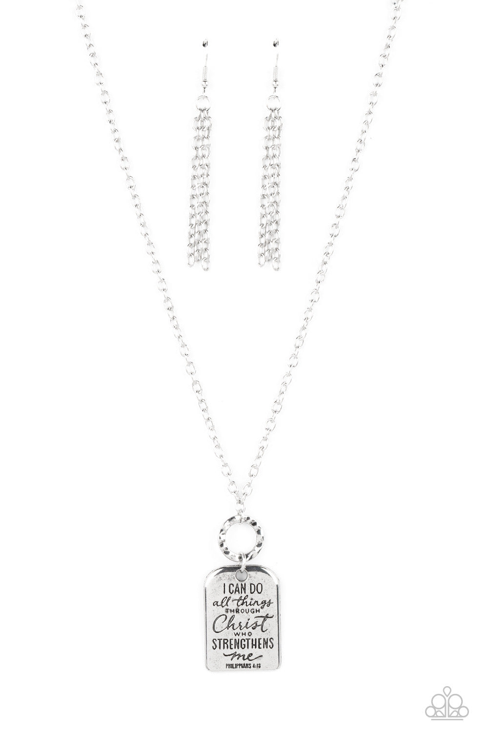 Paparazzi Persevering Philippians - Silver Necklace