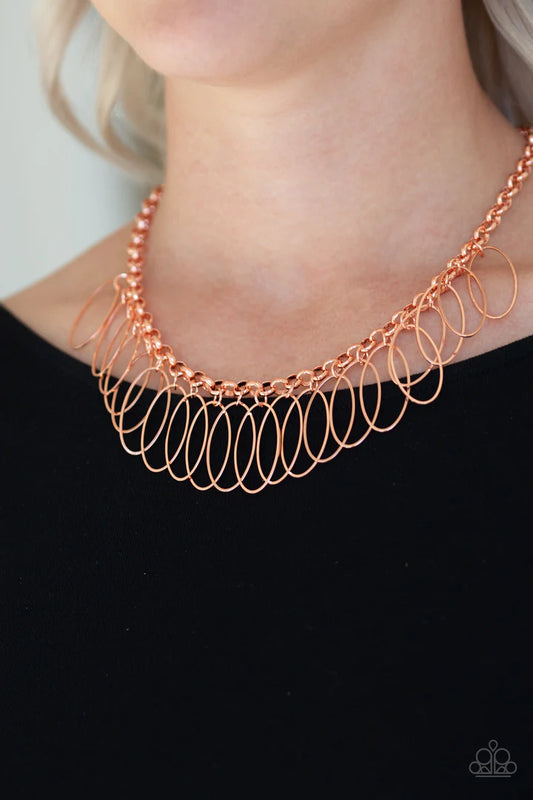 Paparazzi Fringe Finale - Copper Necklace Paparazzi Jewelry Images 