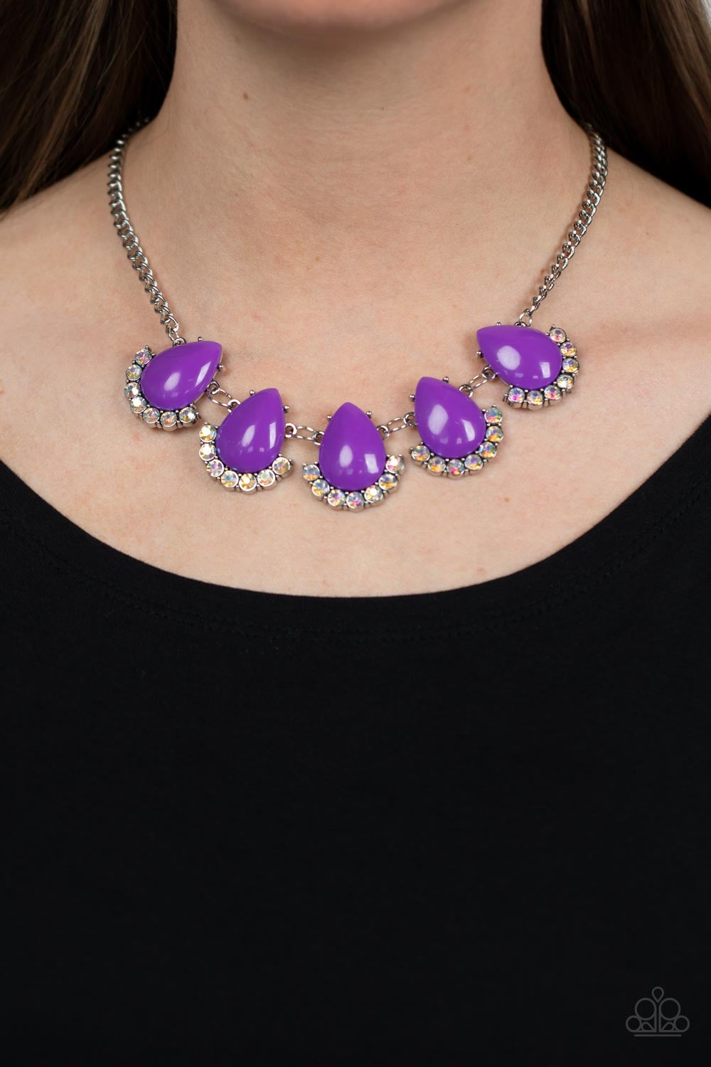 Paparazzi Ethereal Exaggerations - Purple Necklace -Paparazzi Jewelry Images 