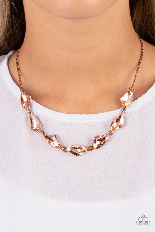 Paparazzi Raw Rapture - Copper Necklace 