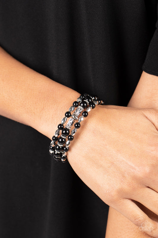 Paparazzi Colorfully Coiled - Black Bracelet