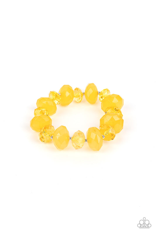 Paparazzi Keep GLOWING Forward - Yellow Bracelet