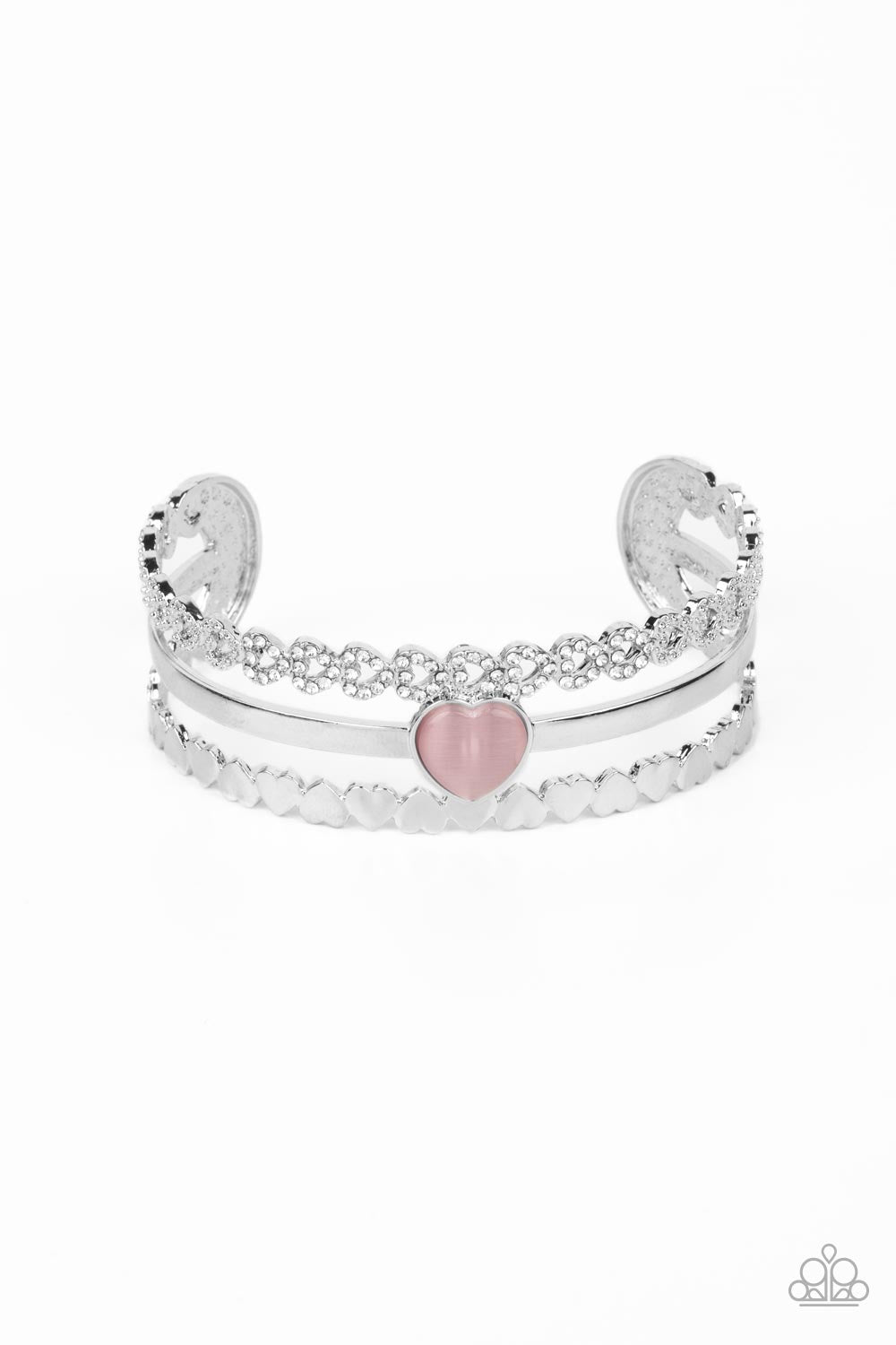 Paparazzi You Win My Heart - Pink Bracelet -Paparazzi Jewelry Images 