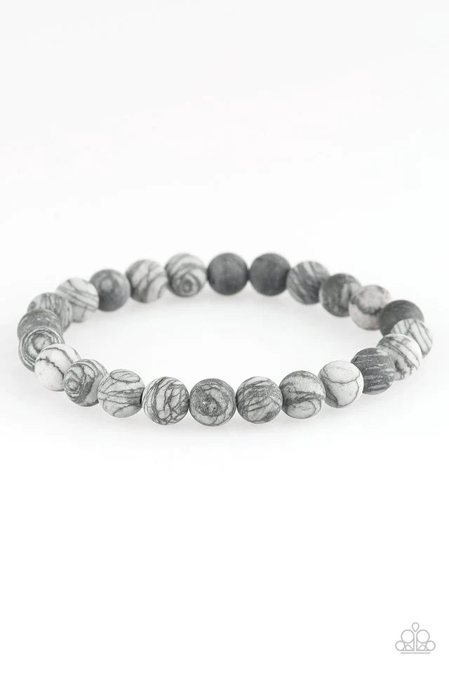 Stone Bracelet - Paparazzi Oblivion - Silver Bracelet Paparazzi jewelry image