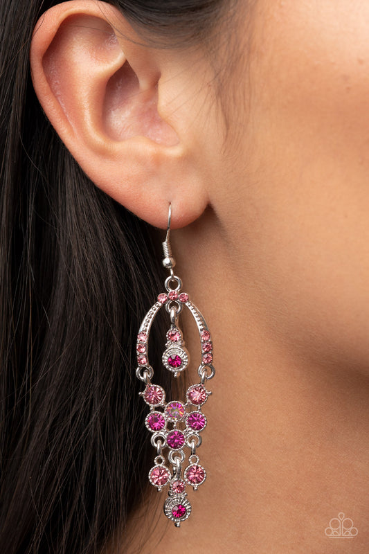 Paparazzi Sophisticated Starlet - Pink Earring - Paparazzi Jewelry Images