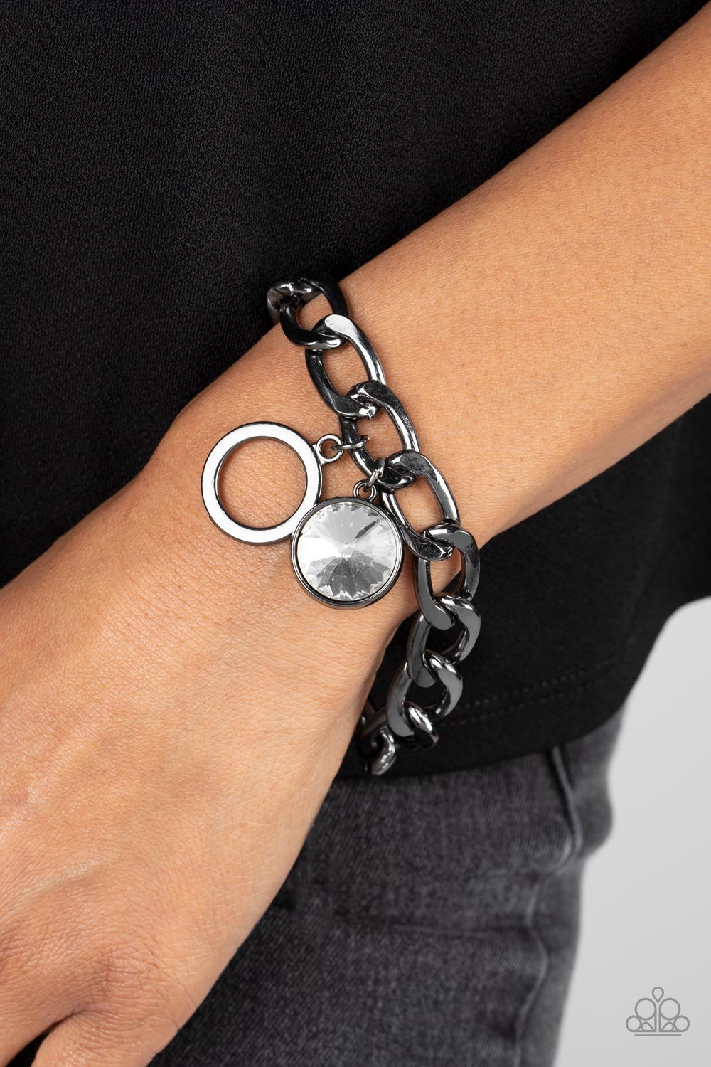 Paparazzi 2pc Set: Paparazzi Industrial Noise - Black Necklace & Unyielding Roar - Black Bracelet