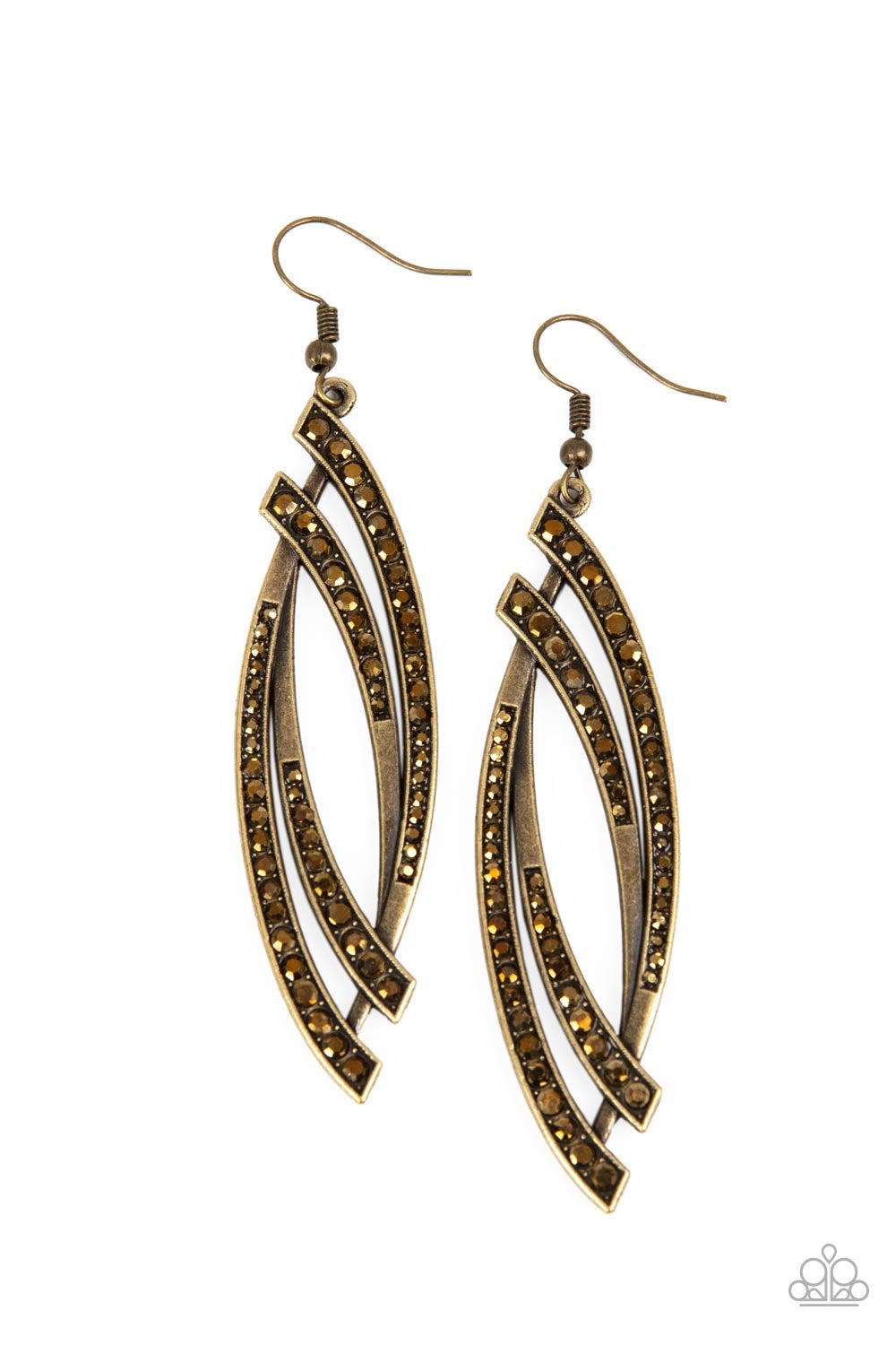 Paparazzi Twinkle for Two - Brass Earrings