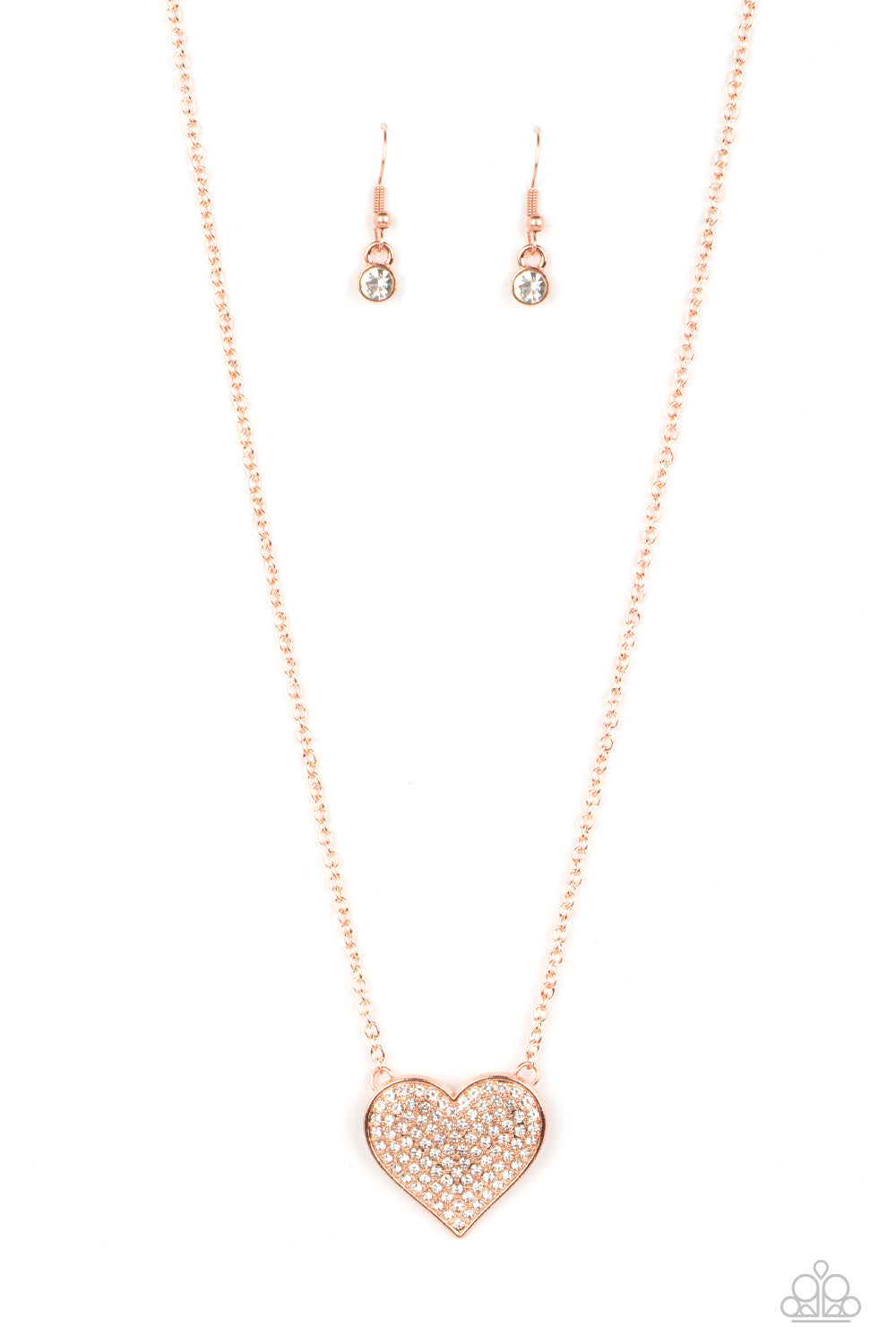 Paparazzi Spellbinding Sweetheart - Copper Heart Necklace