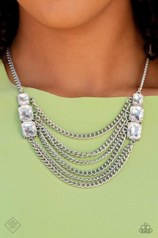 Paparazzi Come CHAIN or Shine - White Necklace - March 2023 Fashion Fix