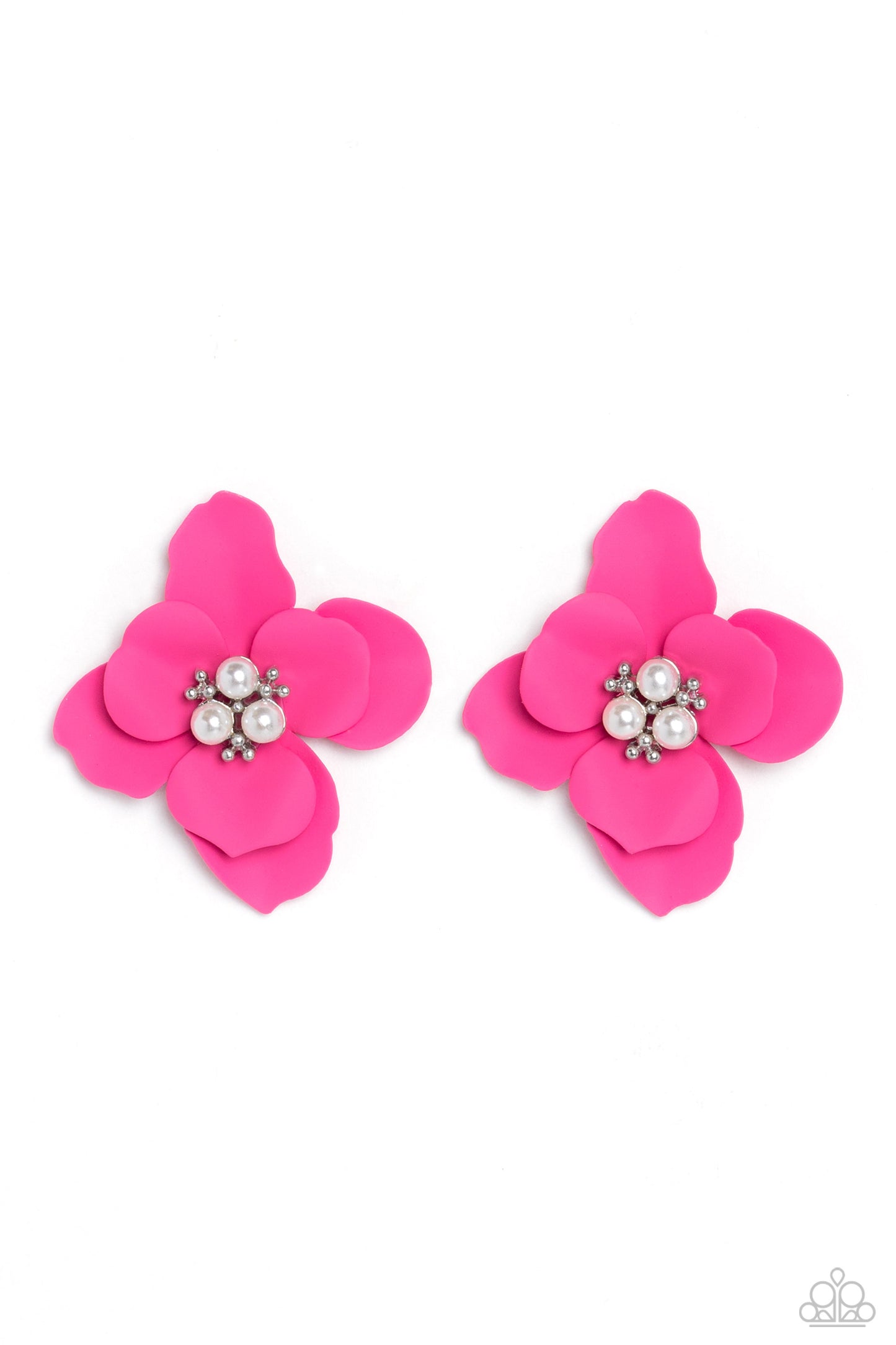 Paparazzi Jovial Jasmine - Pink Earrings -Paparazzi Jewelry Images 