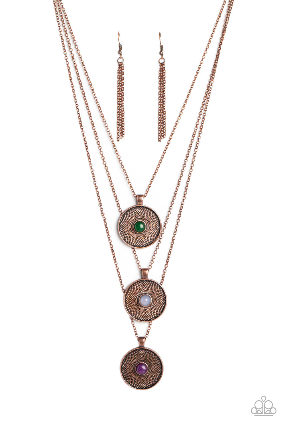 Paparazzi Geographic Grace - Copper Necklace 