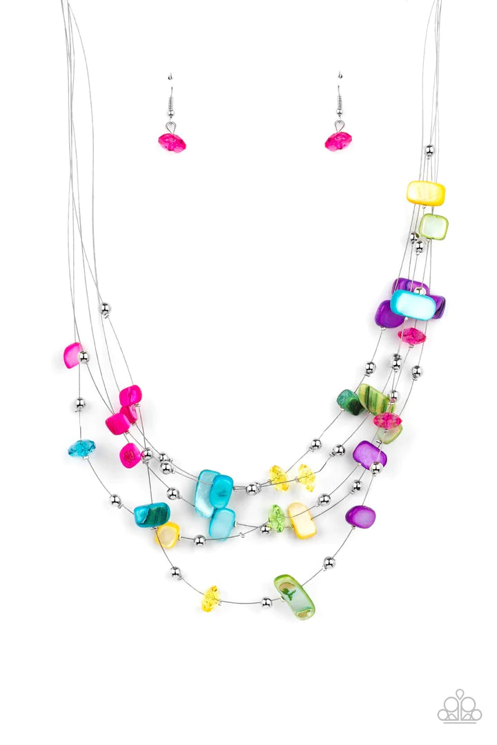 Paparazzi Prismatic Pebbles Multi Necklace Paparazzi Jewelry Images 