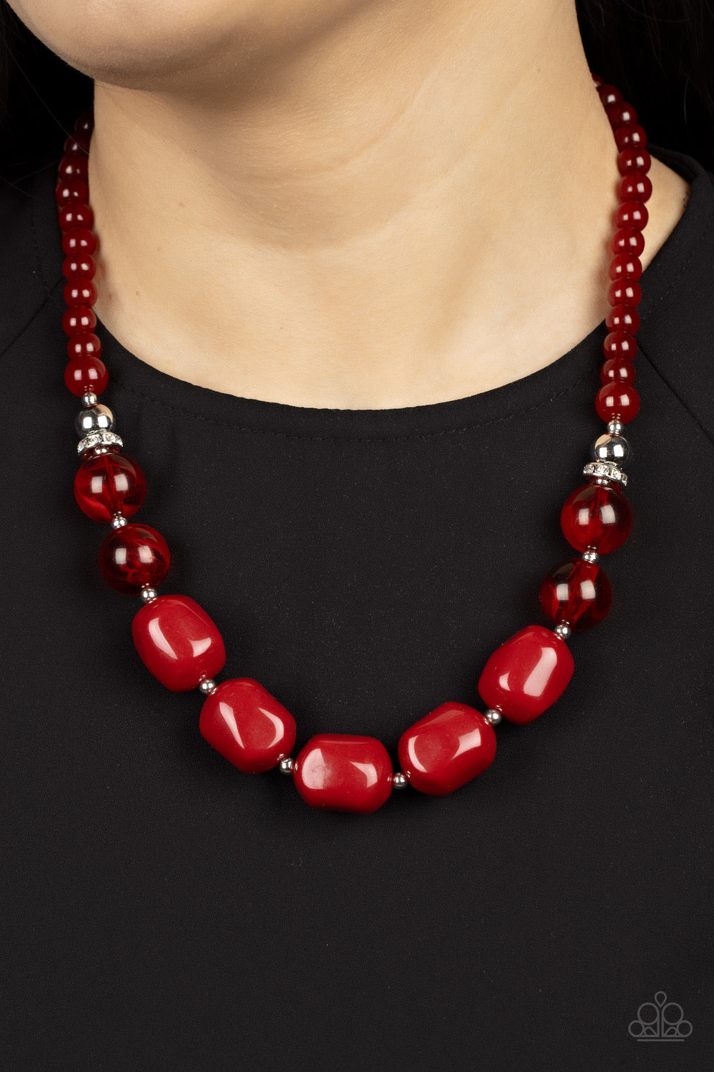 Paparazzi Ten Out of TENACIOUS - Red Necklace